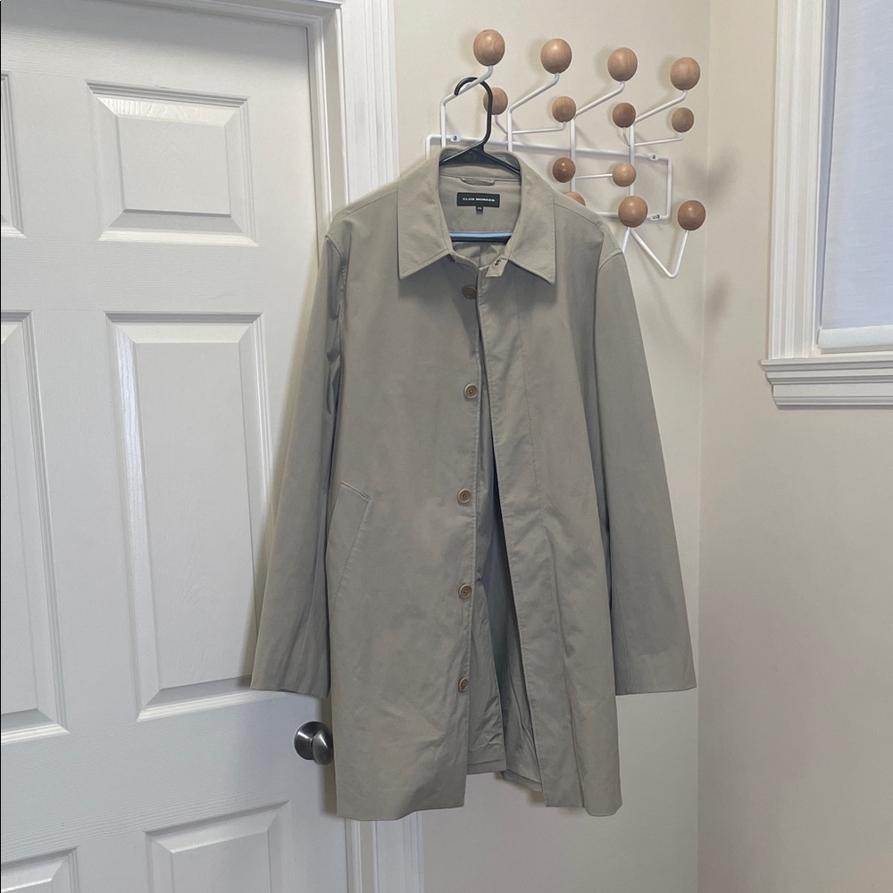 Club Monaco - Mack Button Down Jacket Top Coat Old Money - Khaki Cream M
